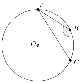 Треугольник вписанный в окружность